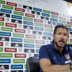 Simeone en la rueda de prensa previa a la Supercopa de España