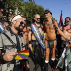 Participantes en la manifestación del Orgullo Gay.