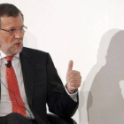 Mariano Rajoy, durante su intervención en el acto del 'Financial Times'.