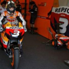 Dani Pedrosa firmó el quinto mejor registro en los entrenamientos libres aunque no arriesgó debido a