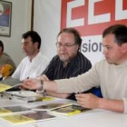 Ignacio Fernández, Ángel Hernández, Manuel del Álamo y Servando Sansegundo, ayer en la presentación