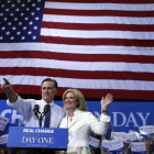 Instantánea de Romney con su esposa, otra de las mujeres más destacadas de la campaña.