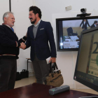 José Luis Prieto y Rubén García Franco, ayer en la Uned.
