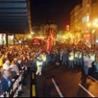Un momento de la manifestación que en la tarde de ayer recorrió las calles de Vigo