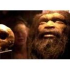 Reconstrucción de una cabeza de Homo Rhodesiensis que forma parte de la exposición de Atapuerca