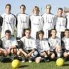 Formación del equipo de la Hullera que milita en la 2.ª División Provincial Juvenil