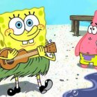 Viñeta del célebre personaje Bob Esponja con su inseparable amigo Patricio.