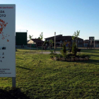 Cartel de bienvenida a Calzada del Coto, en Tierra de Campos.