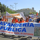 Manifestación de la Marea blanca convocada por sindicatos y asociaciones.