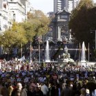 Participantes en la manifestación celebrada ayer.