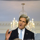 El secretario de Estado de EEUU, John Kerry, durante las declaraciones sobre Siria.