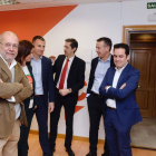 Francisco Igea junto a miembros de su candidatura, en Valladolid.