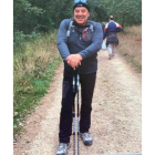 José Martín Mourín en una de las etapas del Camino de Santiago. DL