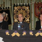 El pregonero, José Román Flecha, durante un momento de su discurso en el Nuevo Recreo Industrial