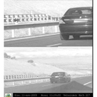Fotograma del radar con el vehículo a 215 kilómetros por hora.