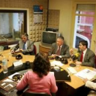 Silvia Blanco, Francisco Álvarez, Ángel Valencia, Ángel Penas y Antonio Laborda durante la tertulia