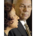 Ana Palacio y Colin Powell tras su reunión en Washington