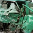 Vehículo en el que viajaban cuatro de las cinco personas fallecidas ayer en el accidente de Cuenca