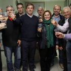 Los miembros de la candidatura de Asaja, en la celebración del domingo.