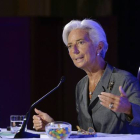 Christine Lagarde, durante una conferencia sobre la eurozona, el pasado 18 de julio en París.