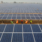 Placas solares en edificios.