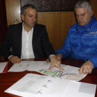 Nicanor Sen y Esteban García revisan el proyecto de Aguas Bravas. CAMPOS