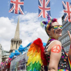 Marcha en favor de los derechos de gays y lesbianas en Londres.