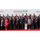 El rey Felipe y el presidente de la República de Portugal, Marcelo Rebelo de Sousa, inauguran el IV Encuentro de Rectores Universia 2018. JESÚS FORMIGO