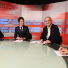 Juan Carlos Franco, Miguel Ángel Blanco, Antolín de Cela y Marisa Vázquez, en el programa La Tertulia de esta semana. ANA F. BARREDO