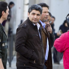 Juan José Cortes, a su llegada a la Audiencia de Huelva para asistir a la última sesión del juicio contra Santiago y Rosa del Valle, el pasado 25 de febrero.