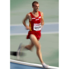 Sergio Sánchez, durante la segunda serie de los 5.000 metros en el europeo celebrado en Barcelona.