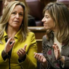 Trinidad Jiménez y Bibiana Aído en el Congreso, en una imagen de archivo.