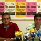 Lino Rodríguez, representante de Asaja, e Ignacio Arias, de Coag, presentaron ayer la manifestación