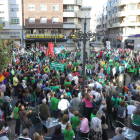 A última hora de la tarde, el centro de Ponferrada acogió las protestas por la educación.