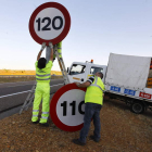 Cambio de señalización cuando el Gobierno del PSOE limitó la velocidad a 110 km/h.
