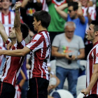 Markel Susaeta celebra con euforia el segundo gol del Athletic ante el Valladolid.