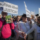 Protesta de afectados por el Fórum Filatélico ante la Audiencia Nacional.