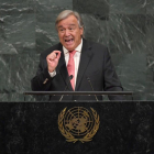 Antonio Guterres durante su intervención en la ONU, este martes.