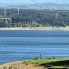 Una imagen del embalse de Bárcena tomada ayer por la tarde.