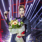 Leklein, tras ganar su pase a 'Objetivo Eurovisión', la gran final de TVE-1 para el Festival de Eurovisión.