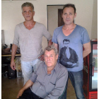 Valenzuela, Pedro Zerpa y José Mocholí, ayer en Freetown.