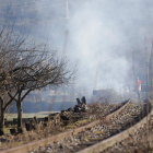 Trazado de la vía ferroviaria a su paso por el municipio de Toreno. ANA F. BARREDO