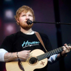 El cantante, compositor y guitarrista británico Ed Sheeran durante su concierto en el Wanda Metropolitano de Madrid.