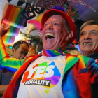Celebración de partidarios del matrimonio homosexual tras conocer el resultado.