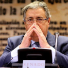 Zoido, durante su comparecencia en el Senado para hablar de la actuación y el despliegue policial por el 1-O.