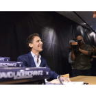 David Lagercrantz, ayer, en una firma de libros del nuevo capítulo de la saga ‘Millenium’.