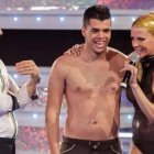 Jesús Vázquez, Sergi Capdevila y Maribel Sanz, en '¡Mira quién salta!'.