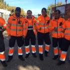 Algunos de los voluntarios de la Agrupación Local de Protección Civil de Valencia de Don Juan. DL