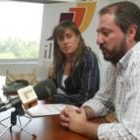 Gema Cabezas, responsable municipal de Economía y Empleo, e Ignacio Tejera, presidente de Aleop