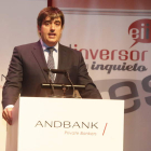 El consejero delegado de Andbank, durante su intervención ayer en el Auditorio. RAMIRO